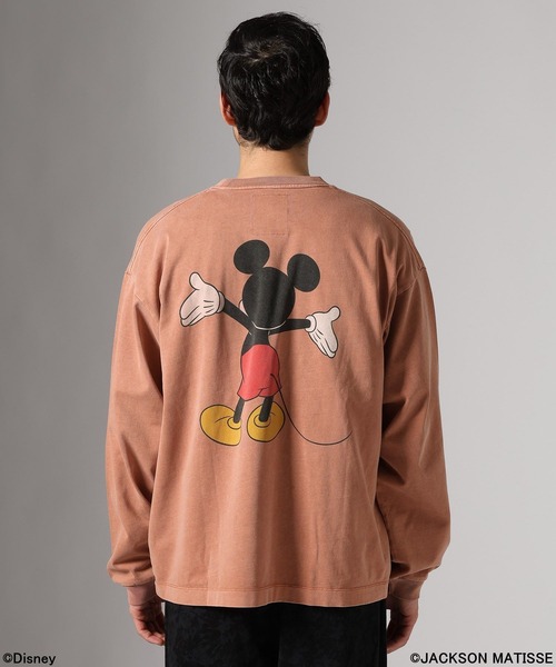 JACKSON MATISSE（ジャクソンマティス）の「【JACKSON MATISSE/BAYFLOW】「ミッキーマウス」デザインTシャツ［ユニセックス］（Tシャツ/カットソー・メンズ・オレンジ/チャコール/オフホワイト・MEDIUM/LARGE）」の7枚目の写真