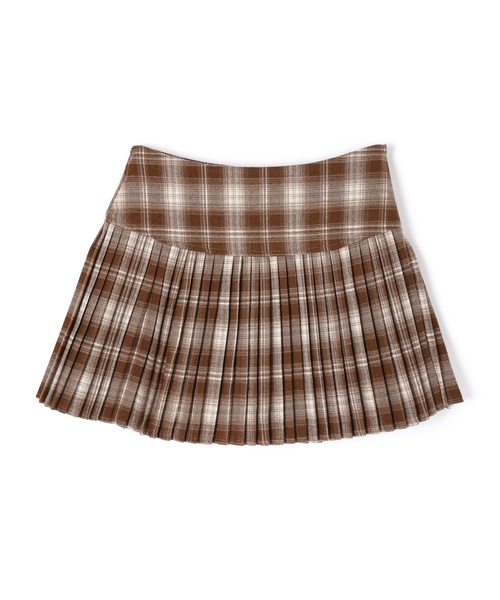 M DOLLY(エムドリー)の「check pleats mirel mini skirt/チェックプリーツミレルミニスカート(スカート・レディース・テラコッタ/ブラウン/ブラック・M/S)」の21枚目の写真