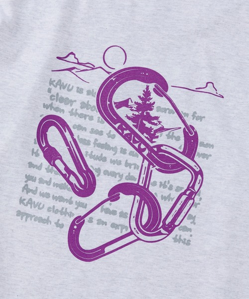 KAVU(カブー)の「KAVU/カブー Carabiner Tee/カラビナ Tシャツ(Tシャツ/カットソー・メンズ・マルーン/アッシュグレー/ライトイエロー・MEDIUM/LARGE/X-LARGE)」の6枚目の写真