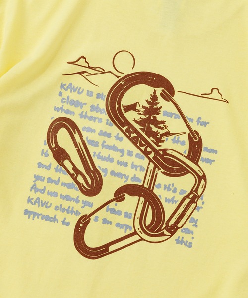 KAVU(カブー)の「KAVU/カブー Carabiner Tee/カラビナ Tシャツ(Tシャツ/カットソー・メンズ・マルーン/アッシュグレー/ライトイエロー・MEDIUM/LARGE/X-LARGE)」の9枚目の写真