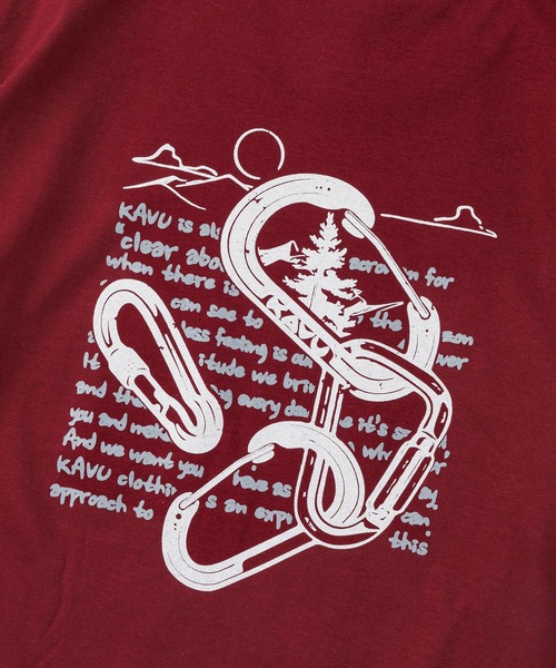 KAVU(カブー)の「KAVU/カブー Carabiner Tee/カラビナ Tシャツ(Tシャツ/カットソー・メンズ・マルーン/アッシュグレー/ライトイエロー・MEDIUM/LARGE/X-LARGE)」の13枚目の写真