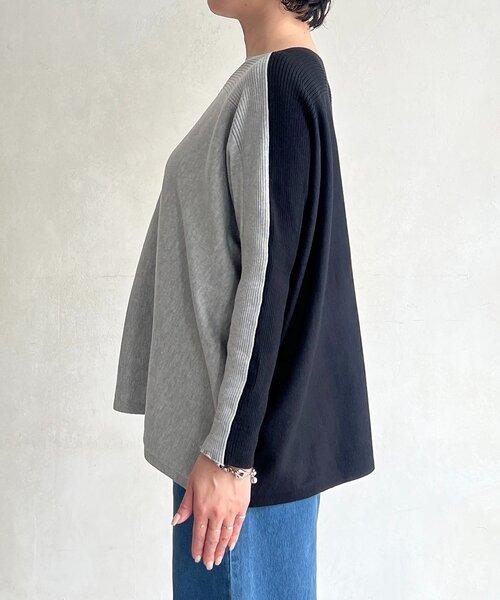 un dix cors(アンディコール)の「バイカラーニットプルオーバー(ポロシャツ・レディース・オフホワイト/グレー/ブルー・FREE)」の20枚目の写真