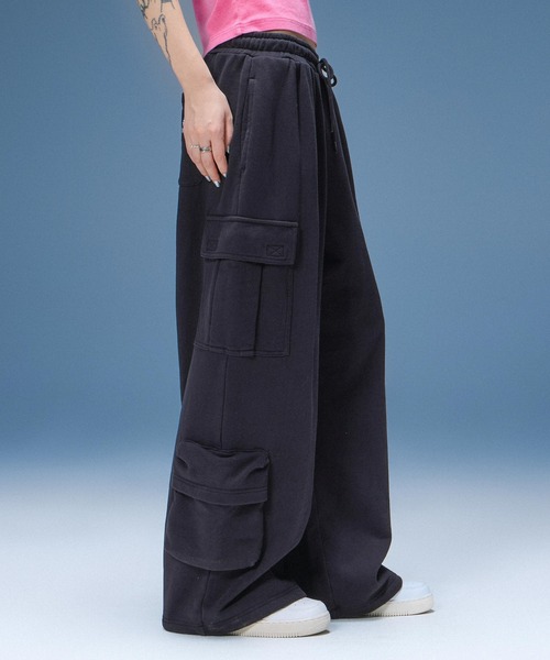 X-girl（エックスガール）の「VARIOUS POCKET SWEATPANTS（スウェットパンツ・レディース・ブラック/オリーブ/アッシュ・S/M）」の9枚目の写真