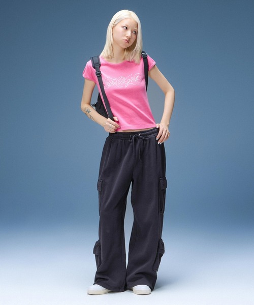 X-girl（エックスガール）の「VARIOUS POCKET SWEATPANTS（スウェットパンツ・レディース・ブラック/オリーブ/アッシュ・S/M）」の11枚目の写真