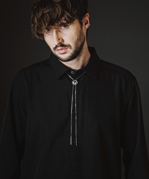 NO ID.（ノーアイディ）の「an2079-ﾒﾀﾙﾙｰﾌﾟﾀｲ(858170-430A)（ネックレス・メンズ・シルバー・ONE SIZE）」の2枚目の写真