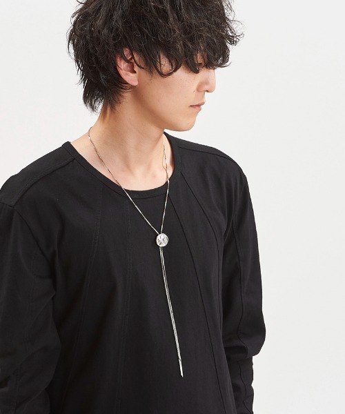 NO ID.（ノーアイディ）の「an2079-ﾒﾀﾙﾙｰﾌﾟﾀｲ(858170-430A)（ネックレス・メンズ・シルバー・ONE SIZE）」の7枚目の写真
