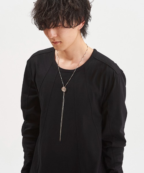 NO ID.（ノーアイディ）の「an2079-ﾒﾀﾙﾙｰﾌﾟﾀｲ(858170-430A)（ネックレス・メンズ・シルバー・ONE SIZE）」の8枚目の写真