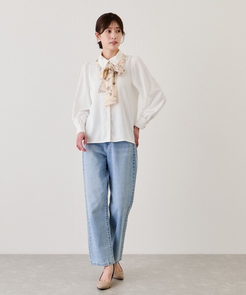 Jayro(ジャイロ)の「2WAYダブルカラーボウタイブラウス(シャツ/ブラウス・レディース・ホワイト系その他・M)」の5枚目の写真