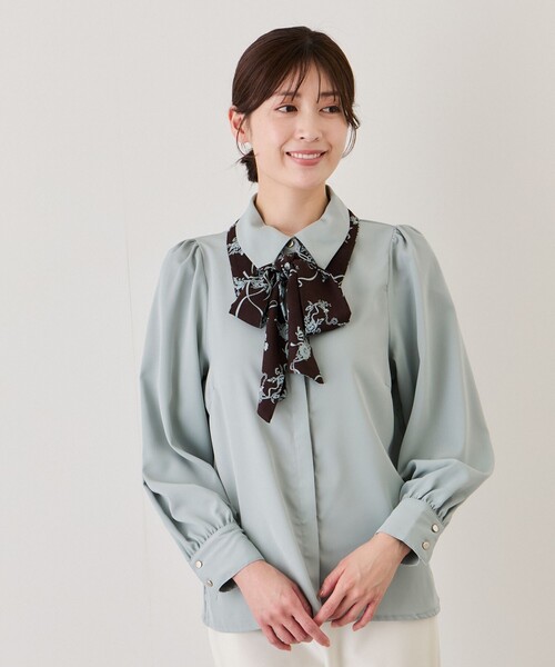Jayro(ジャイロ)の「2WAYダブルカラーボウタイブラウス(シャツ/ブラウス・レディース・ホワイト系その他・M)」の11枚目の写真