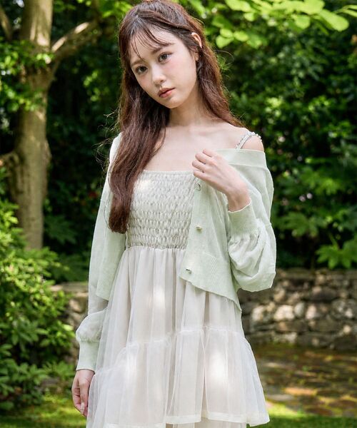 MAJESTIC LEGON(マジェスティックレゴン)の「UVカットシアーカーディガン(カーディガン/ボレロ・レディース・ブラック/アイボリー/ライトグレー/ピンク/ネイビー/ミント/ブルー/オフホワイト・MEDIUM)」の15枚目の写真