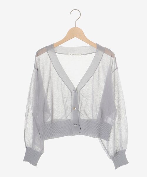 MAJESTIC LEGON(マジェスティックレゴン)の「UVカットシアーカーディガン(カーディガン/ボレロ・レディース・ブラック/アイボリー/ライトグレー/ピンク/ネイビー/ミント/ブルー/オフホワイト・MEDIUM)」の14枚目の写真