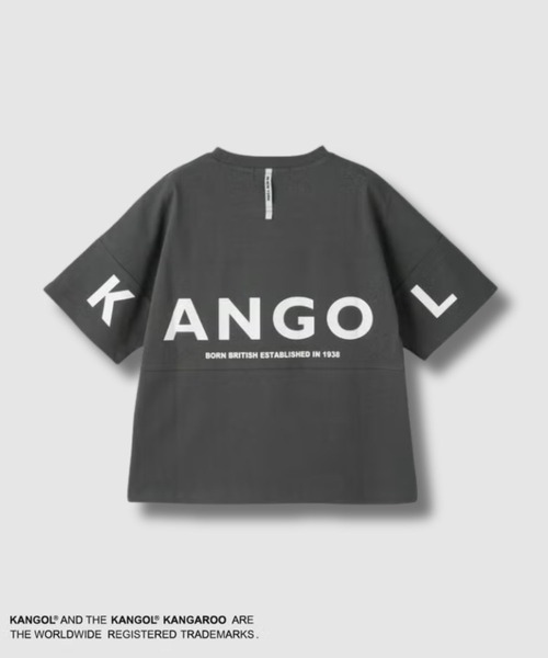 KANGOL(カンゴール)の「KANGOLバックプリントTシャツ(Tシャツ/カットソー・キッズ・グレー/ブラック・130cm/140cm/150cm/160cm)」の1枚目の写真