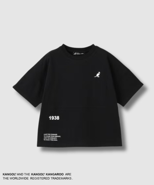 KANGOL(カンゴール)の「KANGOLバックプリントTシャツ(Tシャツ/カットソー・キッズ・グレー/ブラック・130cm/140cm/150cm/160cm)」の3枚目の写真