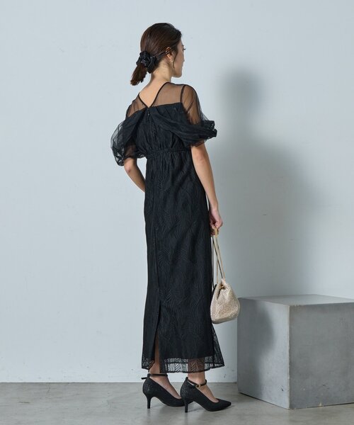 goocy（グーシー）の「【オケージョン】チュール切替ペンシルドレス（ワンピース・レディース・ブラック/ブラウン/グレー・FREE）」の8枚目の写真