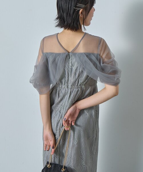 goocy（グーシー）の「【オケージョン】チュール切替ペンシルドレス（ワンピース・レディース・ブラック/ブラウン/グレー・FREE）」の14枚目の写真