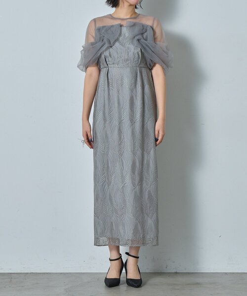 goocy（グーシー）の「【オケージョン】チュール切替ペンシルドレス（ワンピース・レディース・ブラック/ブラウン/グレー・FREE）」の16枚目の写真