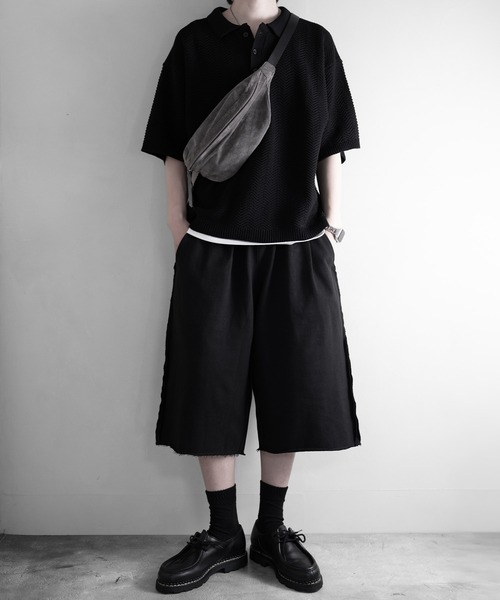 RUUBON(ルーボン)の「【RUUBON】cutoff sweat half pants / カットオフスウェットハーフパンツ(スウェットパンツ・メンズ・グレー/ブラック・S/L/M)」の8枚目の写真