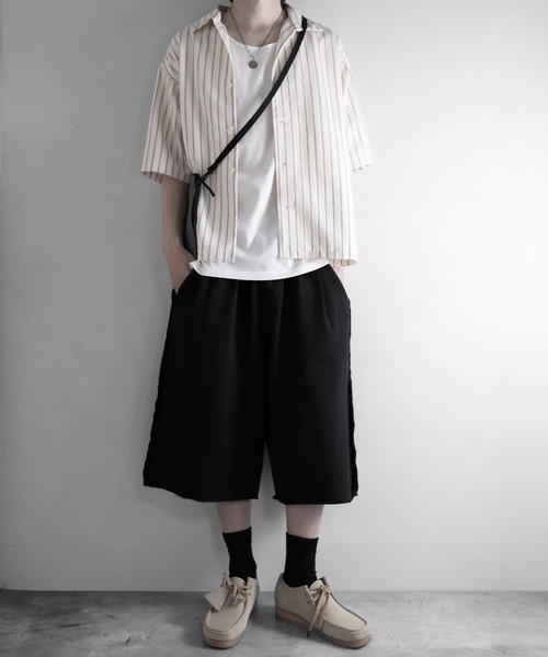 RUUBON(ルーボン)の「【RUUBON】cutoff sweat half pants / カットオフスウェットハーフパンツ(スウェットパンツ・メンズ・グレー/ブラック・S/L/M)」の10枚目の写真