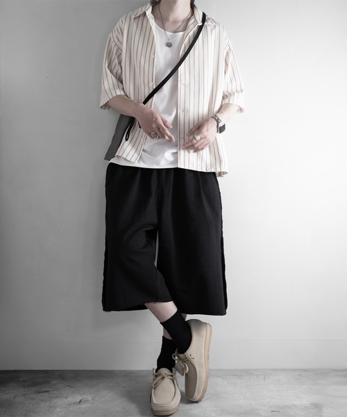 RUUBON(ルーボン)の「【RUUBON】cutoff sweat half pants / カットオフスウェットハーフパンツ(スウェットパンツ・メンズ・グレー/ブラック・S/L/M)」の11枚目の写真
