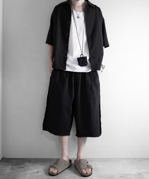 RUUBON(ルーボン)の「【RUUBON】cutoff sweat half pants / カットオフスウェットハーフパンツ(スウェットパンツ・メンズ・グレー/ブラック・S/L/M)」の16枚目の写真