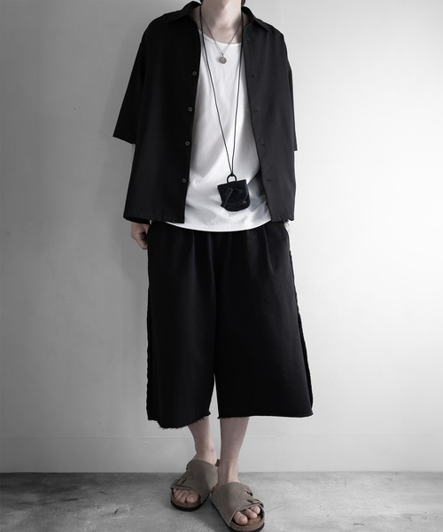 RUUBON(ルーボン)の「【RUUBON】cutoff sweat half pants / カットオフスウェットハーフパンツ(スウェットパンツ・メンズ・グレー/ブラック・S/L/M)」の17枚目の写真