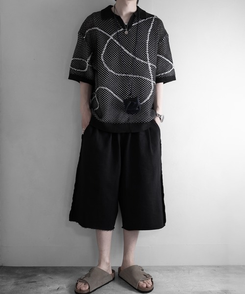 RUUBON(ルーボン)の「【RUUBON】cutoff sweat half pants / カットオフスウェットハーフパンツ(スウェットパンツ・メンズ・グレー/ブラック・S/L/M)」の18枚目の写真