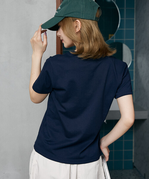PUBLUX(パブリュクス)の「PUBLUX/パブリュクス ピコレース ヘンリーネック Tシャツ 限定展開(Tシャツ/カットソー・レディース・チャコールグレー/ネイビー/ブラウン/ライトグレー・フリ-)」の13枚目の写真