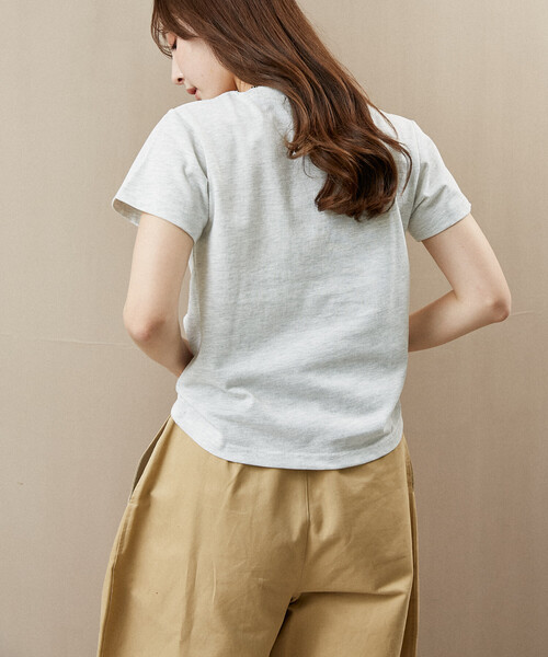 PUBLUX(パブリュクス)の「PUBLUX/パブリュクス ピコレース ヘンリーネック Tシャツ 限定展開(Tシャツ/カットソー・レディース・チャコールグレー/ネイビー/ブラウン/ライトグレー・フリ-)」の9枚目の写真