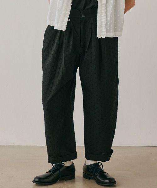 Kelen（ケレン）の「「KELEN / ケレン」刺繍コットンコクーンパンツ（その他パンツ・レディース・ブラック/オフホワイト・M/S）」の2枚目の写真