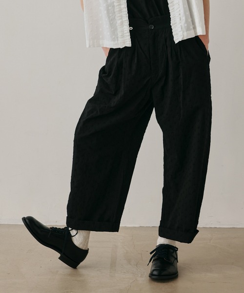 Kelen（ケレン）の「「KELEN / ケレン」刺繍コットンコクーンパンツ（その他パンツ・レディース・ブラック/オフホワイト・M/S）」の6枚目の写真