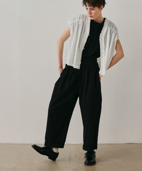 Kelen（ケレン）の「「KELEN / ケレン」刺繍コットンコクーンパンツ（その他パンツ・レディース・ブラック/オフホワイト・M/S）」の7枚目の写真