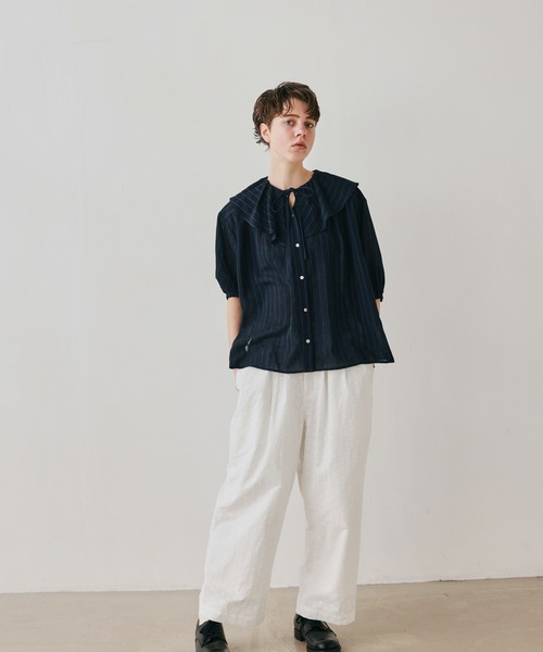 Kelen（ケレン）の「「KELEN / ケレン」刺繍コットンコクーンパンツ（その他パンツ・レディース・ブラック/オフホワイト・M/S）」の13枚目の写真