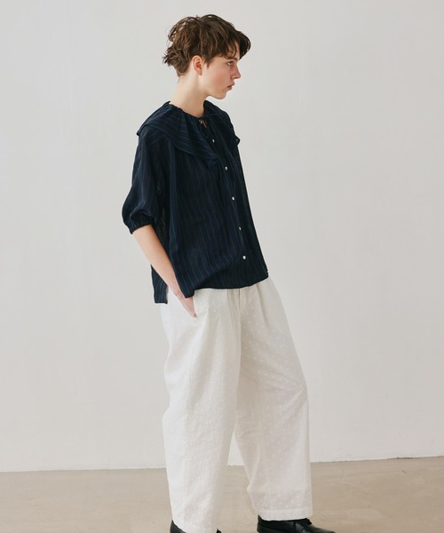 Kelen（ケレン）の「「KELEN / ケレン」刺繍コットンコクーンパンツ（その他パンツ・レディース・ブラック/オフホワイト・M/S）」の15枚目の写真