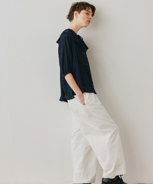 Kelen（ケレン）の「「KELEN / ケレン」刺繍コットンコクーンパンツ（その他パンツ・レディース・ブラック/オフホワイト・M/S）」の18枚目の写真