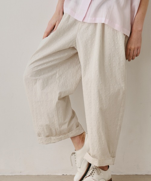 Kelen（ケレン）の「「KELEN / ケレン」刺繍コットンコクーンパンツ（その他パンツ・レディース・ブラック/オフホワイト・M/S）」の9枚目の写真