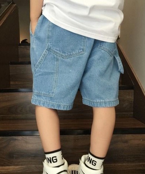 aimoha(アイモハ)の「【aimoha-KIDS-】デニムハーフパンツ (SS)(デニムパンツ・キッズ・ブラック/ブルー・160/150/140/130/120/110)」の6枚目の写真