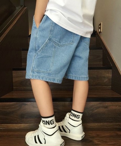 aimoha(アイモハ)の「【aimoha-KIDS-】デニムハーフパンツ (SS)(デニムパンツ・キッズ・ブラック/ブルー・160/150/140/130/120/110)」の7枚目の写真