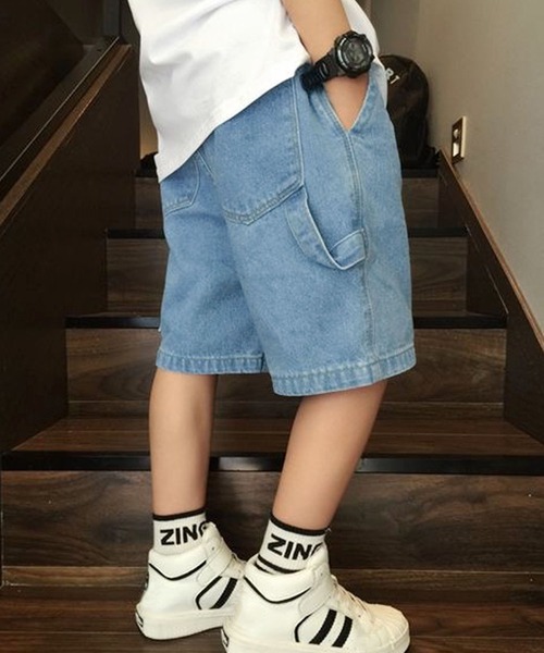 aimoha(アイモハ)の「【aimoha-KIDS-】デニムハーフパンツ (SS)(デニムパンツ・キッズ・ブラック/ブルー・160/150/140/130/120/110)」の8枚目の写真