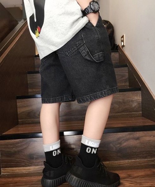 aimoha(アイモハ)の「【aimoha-KIDS-】デニムハーフパンツ (SS)(デニムパンツ・キッズ・ブラック/ブルー・160/150/140/130/120/110)」の12枚目の写真