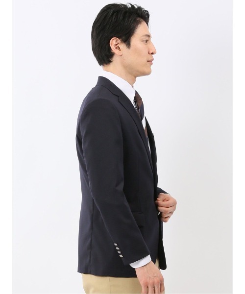 TAKA-Q（タカキュー）の「【ストレッチ ウォッシャブル】タカキュー ウール スリム 2ボタン ジャケット 紺 ブレザー（テーラードジャケット・メンズ・ネイビー・S/MEDIUM/LARGE/X-LARGE/3L）」の5枚目の写真