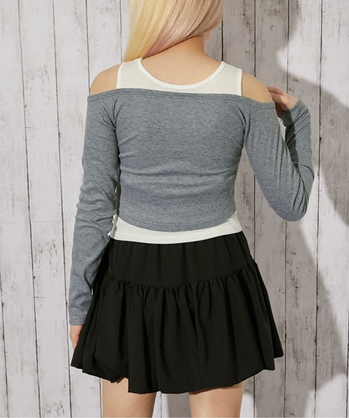 GORGE(ゴージ)の「《肩あき・プレート付き》トップス/カジュアル×モード/春秋/全3色(Tシャツ/カットソー・レディース・チャコール/グレー/ブラック・F)」の7枚目の写真