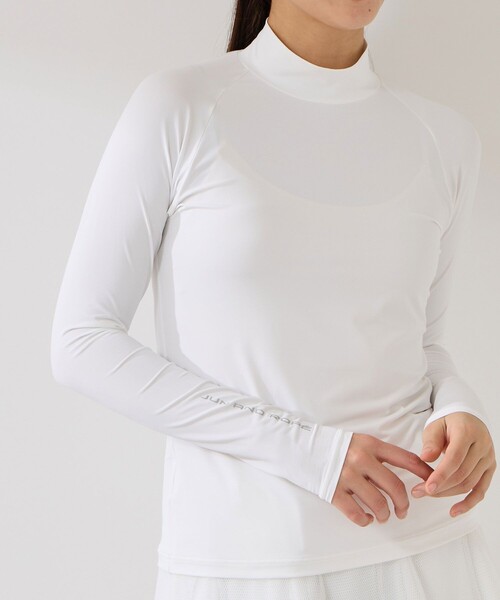 JUN&ROPE'（ジュンアンドロペ）の「クールコアモックプルオーバー/UV・吸水速乾・接触冷感（Tシャツ/カットソー・レディース・ホワイト/ベージュ/ブラック・L/M/S）」の9枚目の写真