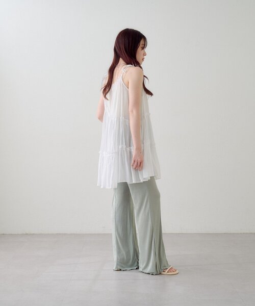 Kastane（カスタネ）の「【-5キロ見え/伸縮性◎/ラク盛れ】B シアーリブフレアパンツ（その他パンツ・レディース・ブラック/サックスブルー/アイボリー・MEDIUM/SMALL）」の19枚目の写真