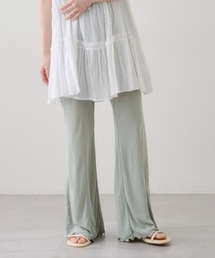 Kastane | 【-5キロ見え/伸縮性◎/ラク盛れ】B シアーリブフレアパンツ(その他パンツ)
