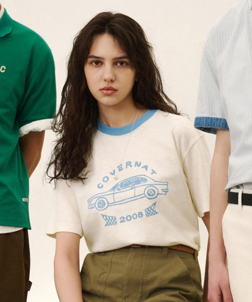 COVERNAT(カバーナット)の「スラブヴィンテージカーグラフィックTシャツアイボリー(Tシャツ/カットソー・メンズ・その他・X-SMALL/SMALL/MEDIUM/LARGE/X-LARGE/XX-LARGE)」の1枚目の写真