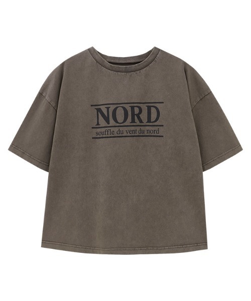 Pierrot(ピエロ)の「ピグメント加工オーバーサイズロゴTシャツ(Tシャツ/カットソー・レディース・チャコール/ブラウン・M/L/LL)」の10枚目の写真