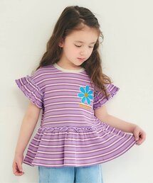 apres les cours | フラワーワッペンペプラムモチーフ半袖Tシャツ(Tシャツ/カットソー)