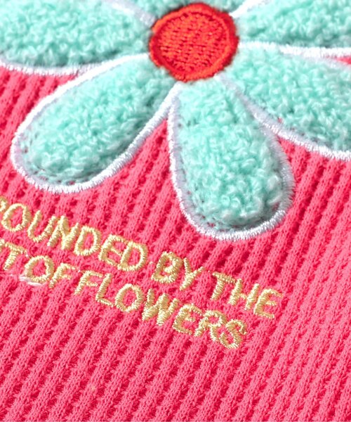 apres les cours（アプレレクール）の「フラワーワッペンペプラムモチーフ半袖Tシャツ（Tシャツ/カットソー・キッズ・ラベンダー/ミント/ネイビー/オレンジ/イエロー/ピンク・80/90/100/110/120/130/140）」の21枚目の写真