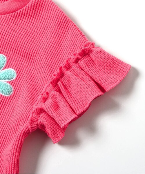 apres les cours（アプレレクール）の「フラワーワッペンペプラムモチーフ半袖Tシャツ（Tシャツ/カットソー・キッズ・ラベンダー/ミント/ネイビー/オレンジ/イエロー/ピンク・80/90/100/110/120/130/140）」の19枚目の写真