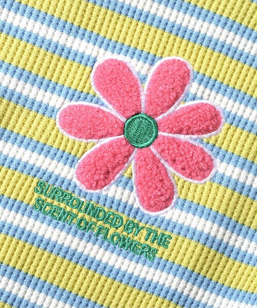 apres les cours（アプレレクール）の「フラワーワッペンペプラムモチーフ半袖Tシャツ（Tシャツ/カットソー・キッズ・ラベンダー/ミント/ネイビー/オレンジ/イエロー/ピンク・80/90/100/110/120/130/140）」の22枚目の写真